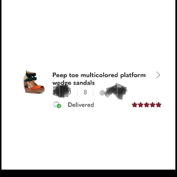 Peep toe platform wedge sandals - Picture 8 of 8